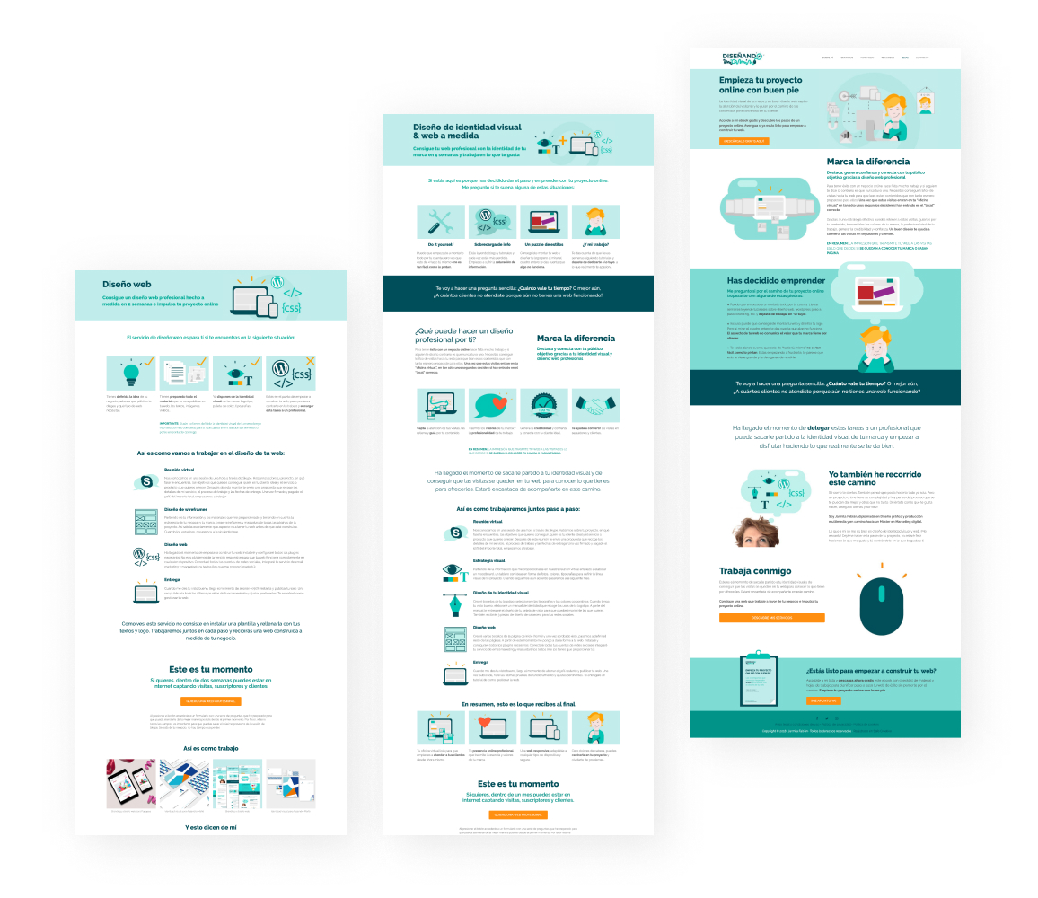 Diseño web - Diseñando mi camino - Mockup