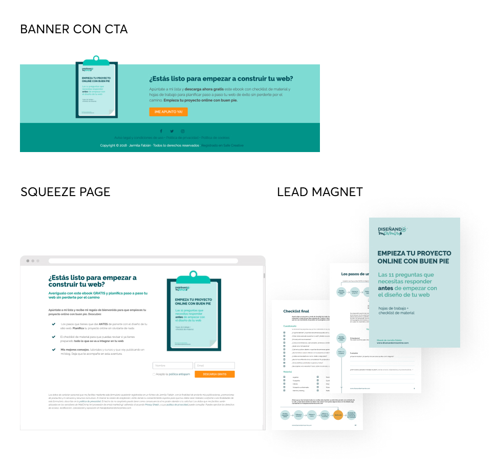 Diseño web - Banners, Squeeze page y Lead Magnet
